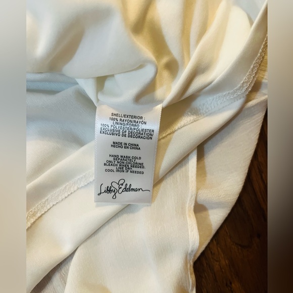 White Cream Sheer Dress with Inner Shell Size Medium - Picture 8 of 12